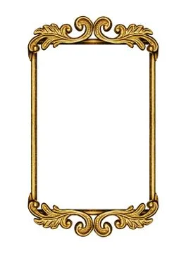 Golden antique frame Stock Photos