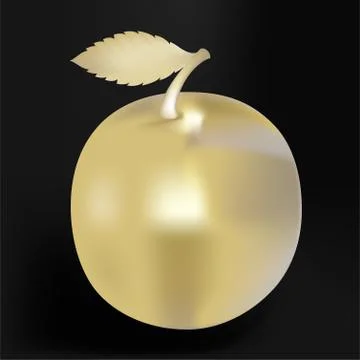 Golden apple Stock Illustration
