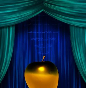 Golden Apple Stock Illustration