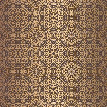 Golden Arabesque Pattern Stock Illustration