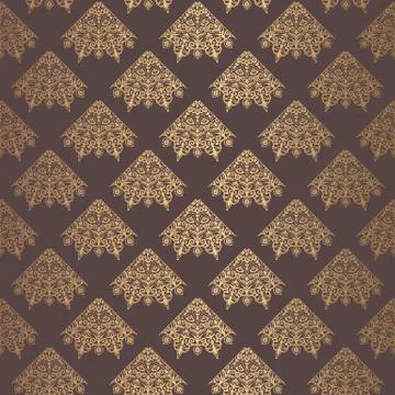 Golden Arabesque Pattern Stock Illustration