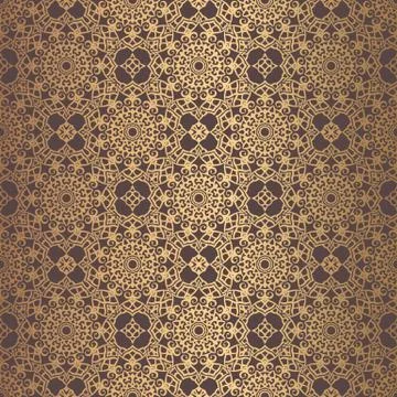 Golden Arabesque Pattern Stock Illustration