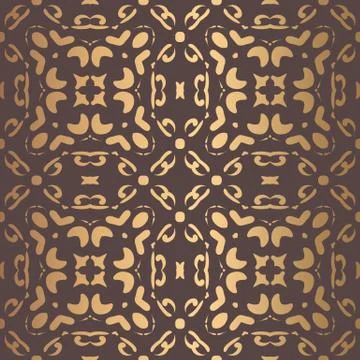 Golden Arabesque Pattern Stock Illustration