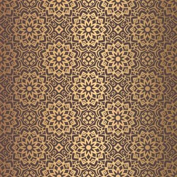 Golden Arabesque Pattern Stock Illustration