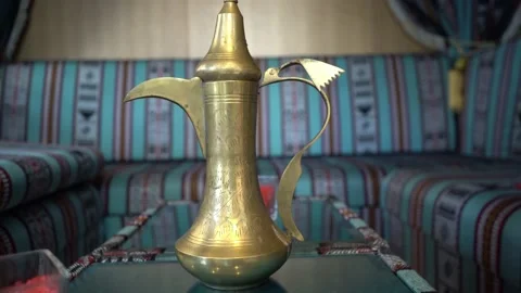 Golden Arabic lamp Stock Footage 156251393