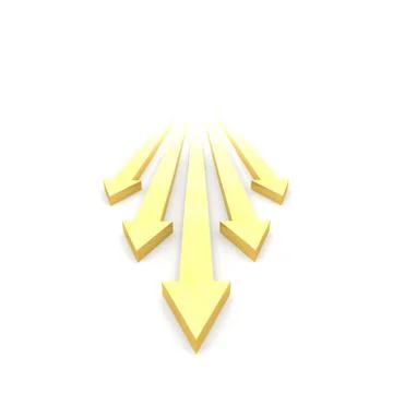 Golden arrows Stock Illustration