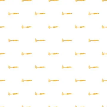 Golden arrows seamless pattern with flat design Stockillustratie
