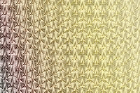 Golden Art Deco Pattern Background With Elegant Repeating Scallop Fan Desig.. イラスト素材