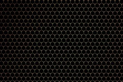 Golden art polygonal seamless patterns. Stock Illustration