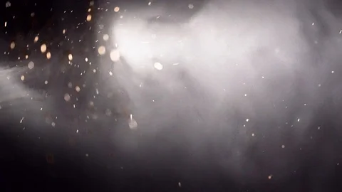 Golden Ascending Glowing Particles with Light Rays Motion Graphic Background Video stock 100610150