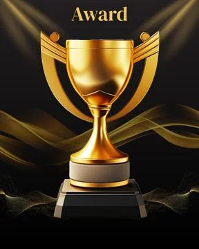 Golden award trophy Stock Illustration
