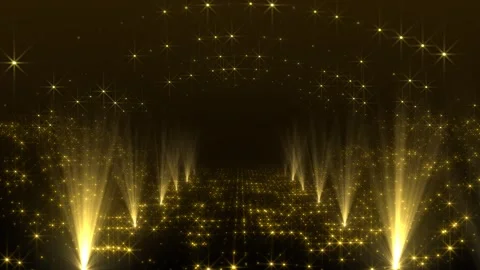 Golden Awards Lights Background 库存影片 348019926