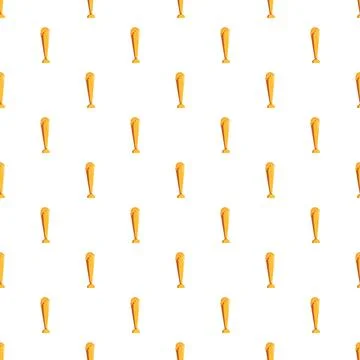 Golden awards repeated in a flat design seamless pattern Stock Illustration