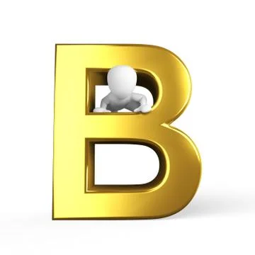 Golden b Stock Illustration