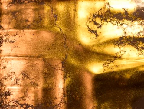 Golden background. Abstract pattern. Liquid gold. Stock Illustration