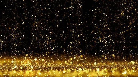 Golden background with falling particles, for advertising 库存影片 145214101