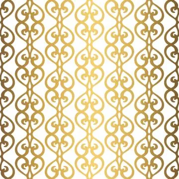 Golden background. Luxury seamless pattern elegant design Stock Illustration