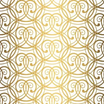 Golden background. Luxury seamless pattern elegant design Illustrazione stock