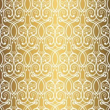 Golden background. Luxury seamless pattern elegant design Stock Illustration