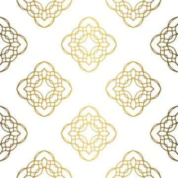 Golden background. Luxury seamless pattern elegant design Stock Illustration