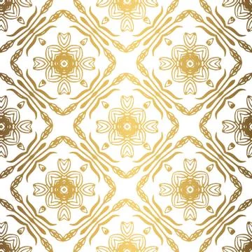 Golden background. Luxury seamless pattern elegant design Stock Illustration