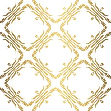 Golden background. Luxury seamless pattern elegant design Stock Illustration