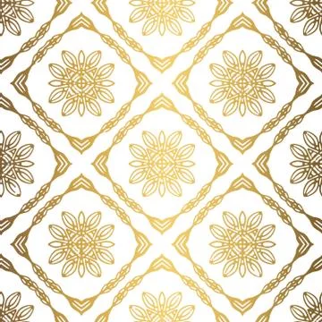 Golden background. Luxury seamless pattern elegant design Stock Illustration
