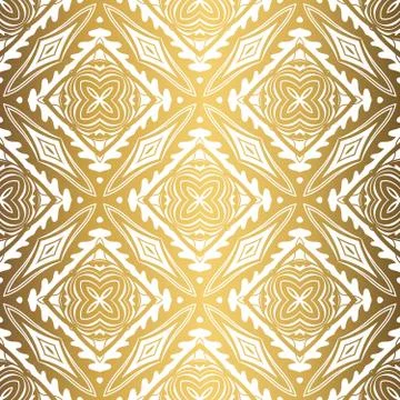 Golden background. Luxury seamless pattern elegant design Stock Illustration