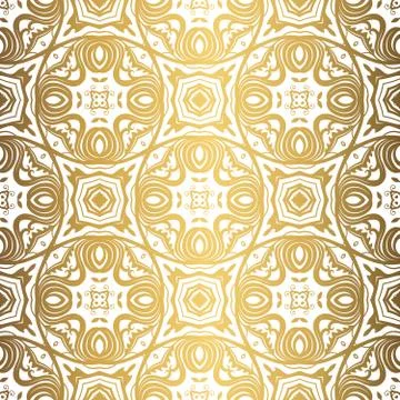 Golden background. Luxury seamless pattern elegant design Stock Illustration