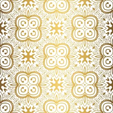 Golden background. Luxury seamless pattern elegant design Stock Illustration