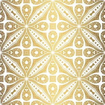 Golden background. Luxury seamless pattern elegant design Stock Illustration