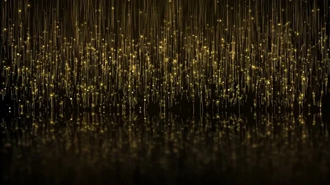 Golden background with shiny circles and lines with reflection Stock Footage 146015472