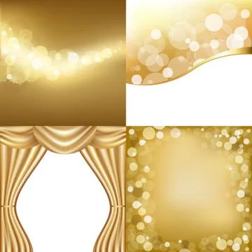 Golden backgrounds Stock Illustration