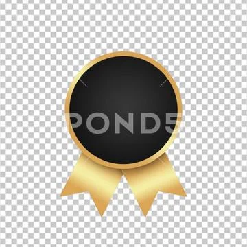 Golden badge on transparent background PSD-Vorlage
