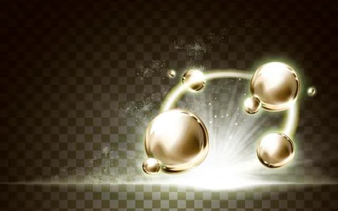 Golden ball elements Illustrazione stock