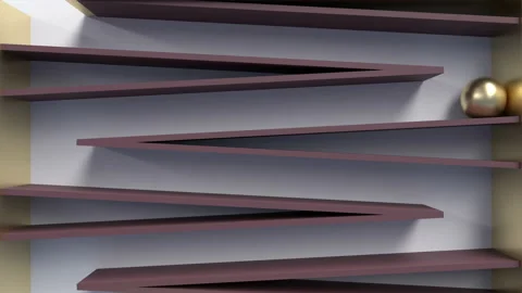 Golden Ball On The Steps Video stock 229724200