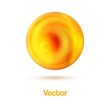 Golden Ball. Vector Stock Illustration