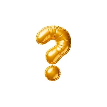 Golden balloon Question mark. 3d render illustration Illustrazione stock