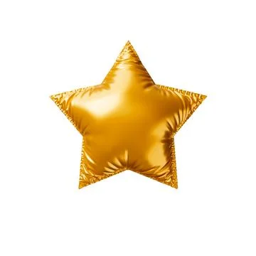 Golden balloon Star. 3d render illustration 스톡 일러스트