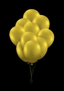 Golden balloons background Stock Illustration