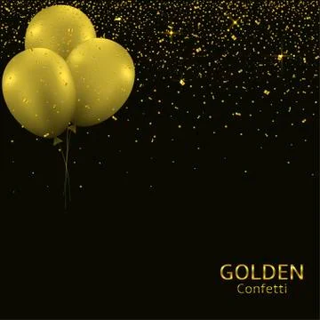 Golden balloons background Stock Illustration