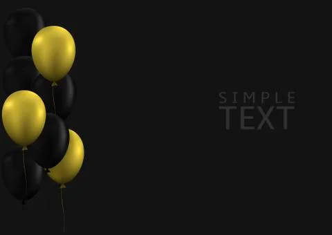 Golden balloons background Stock Illustration