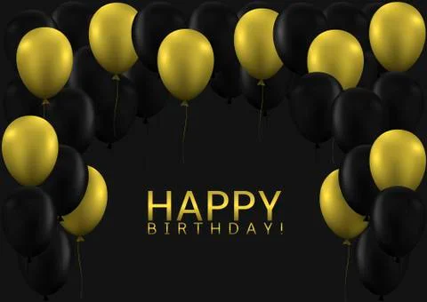 Golden balloons background Stock Illustration