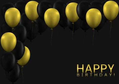 Golden balloons background Stock Illustration