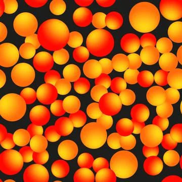 Golden Balls Seamless Pattern, 3D Illustration Stockillustratie
