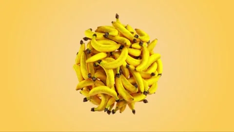 Golden Banana Vortex: A Hypnotic Visual Experience Stock Footage 282728682