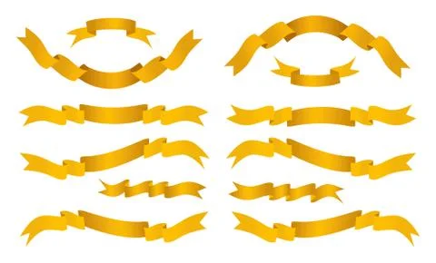 Golden banners Stock Illustration