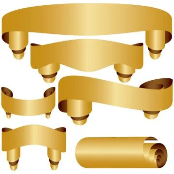 Golden Banners Stock Illustration