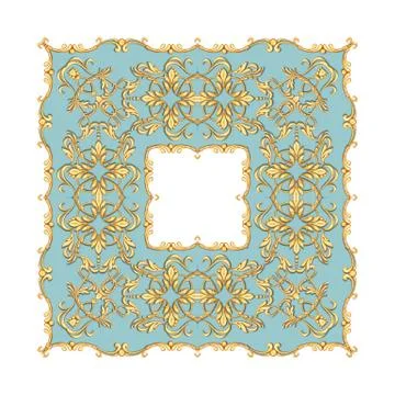 Golden baroque frame 3 Stock-Illustration