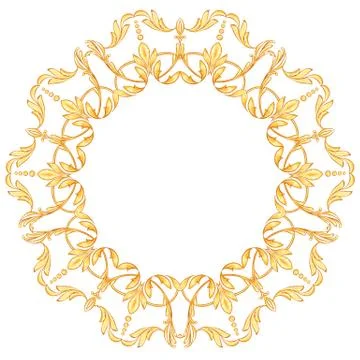 Golden baroque frame Stock-Illustration